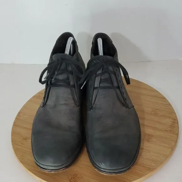 John Varvatos Black Leather Chukka Boots Men's Size 10.5